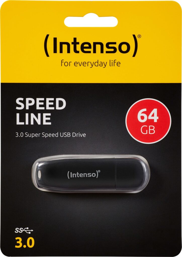 Intenso USB 3.0 Stick 64GB, Speed Line, schwarz Typ-A